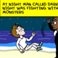 HALF OF MAN HALF OF MONSTER
