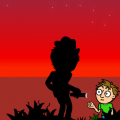 Hillside Sunset & Boy