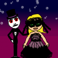 'at the ball with a date'