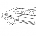 Ford Capri III line draw