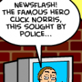 The hero is out of the group.