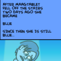'BLUE'